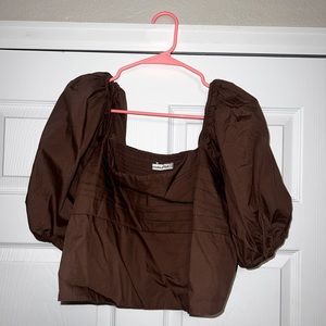 Abercrombie satin short sleeve top